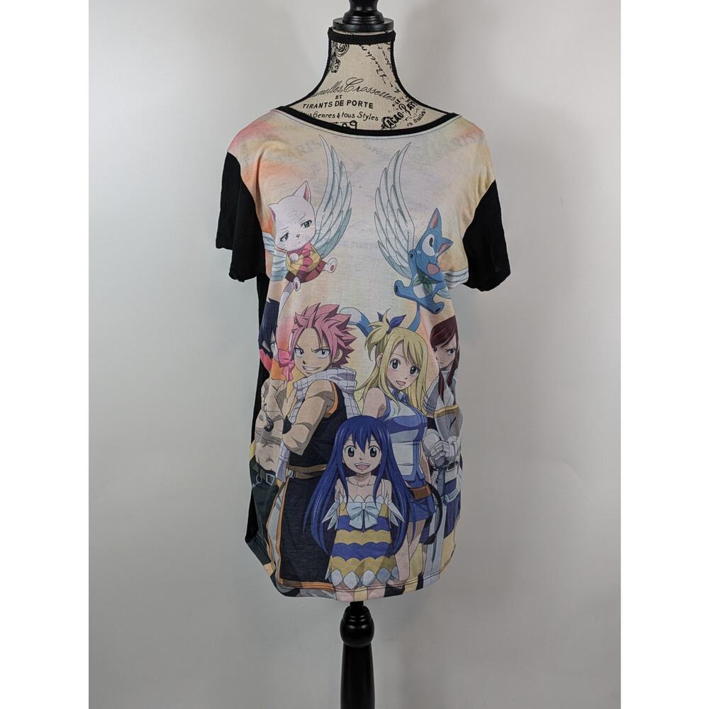 Funimation Fairy Tail Girls XL T-Shirt Short Sleeve Ringer Tee Hot Topic Anime